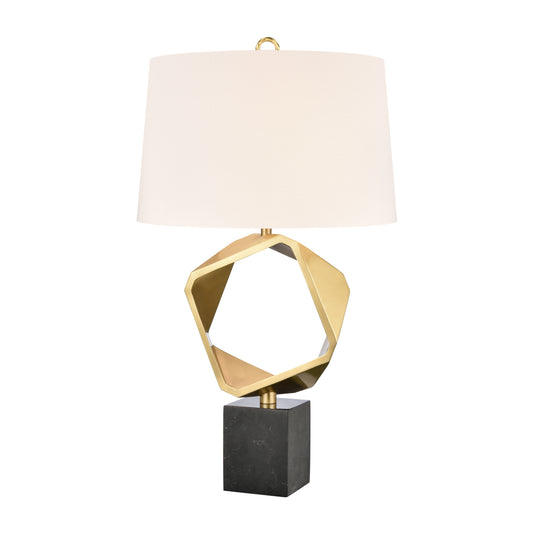 Optical 32" Table Lamp in Brass