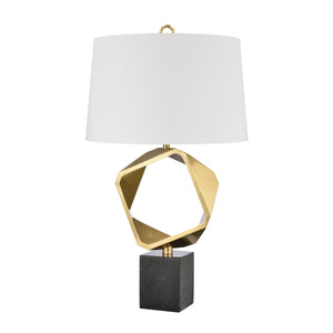 Optical 32' Table Lamp in Brass