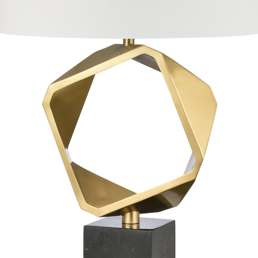 Optical 32' Table Lamp in Brass