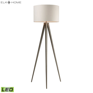 Salford 61' LED Floor Lamp in Satin Nickel