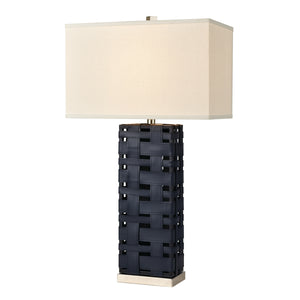 Strapped Down 32' Table Lamp in Navy