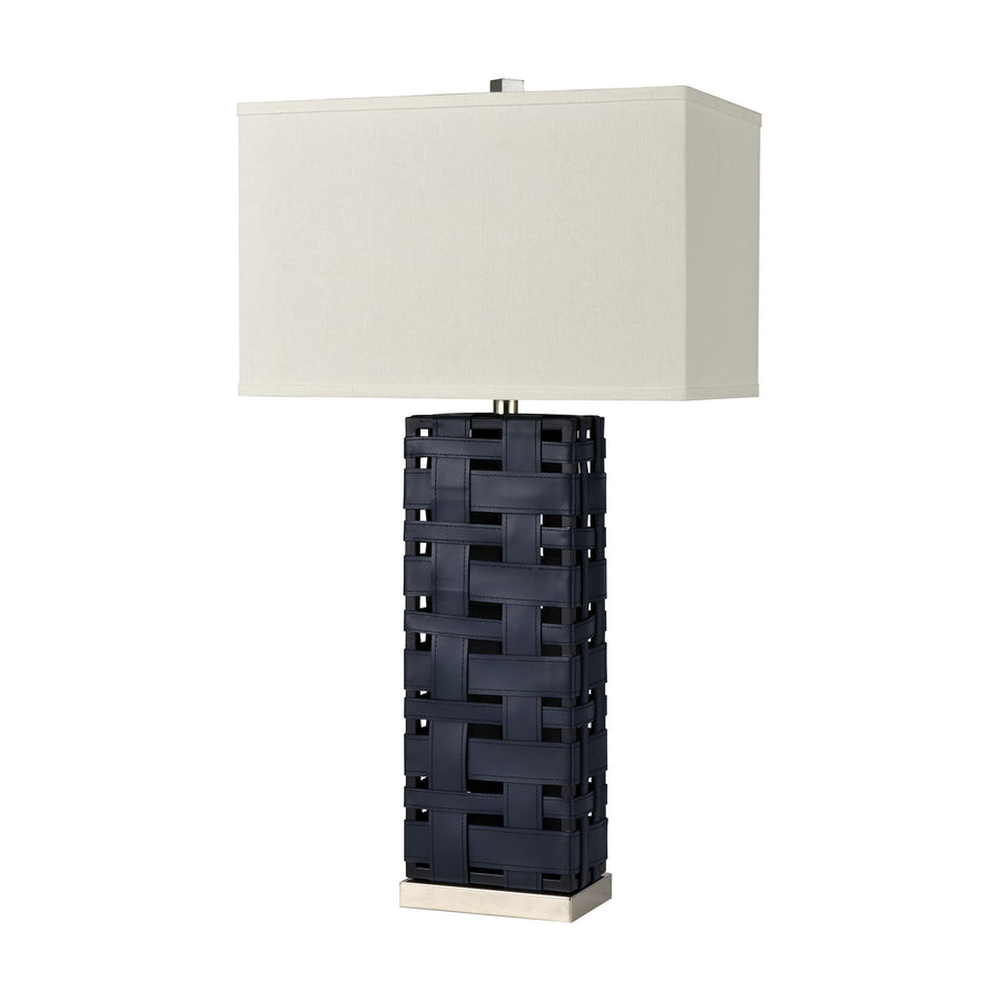 Strapped Down 32' Table Lamp in Navy