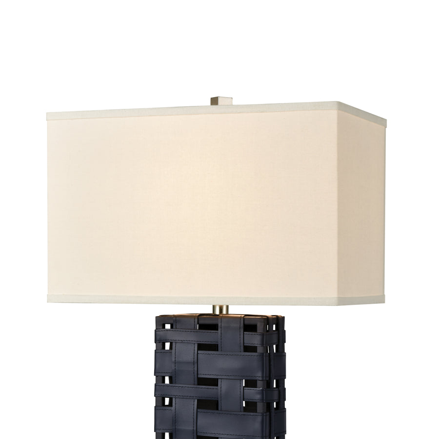 Strapped Down 32' Table Lamp in Navy
