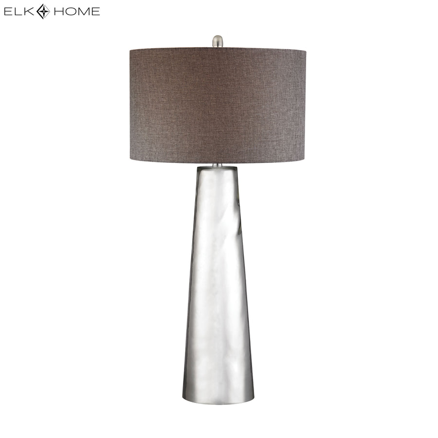 Tapered Cylinder 37.5' Table Lamp in Silver Mercury