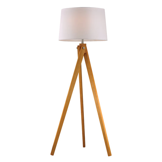 Wooden Tripod 63" Floor Lamp in Natural