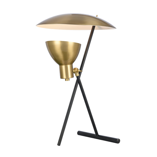 Wyman Square 19" Table Lamp in Satin Gold