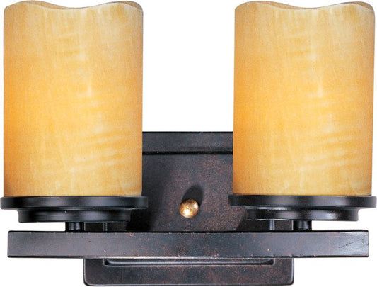 Luminous 11" 2 Light Vanity Wall Sconce in Rustic Ebony