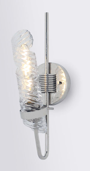 Milano Single Light Wall Sconce in Polished Nickel