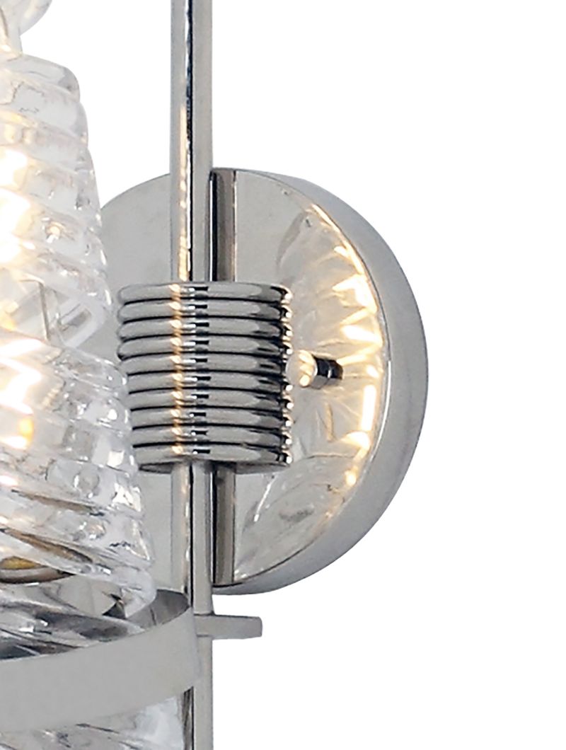 Milano Single Light Wall Sconce in Polished Nickel