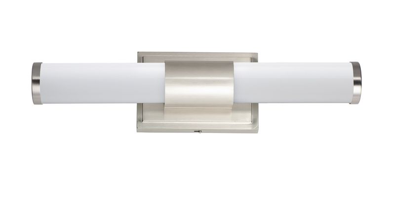 Optic 18' Single Light Vanity Wall Sconce in Satin Nickel