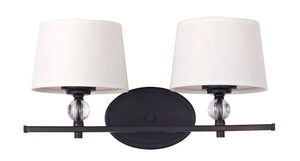 Rondo 16.75' 2 Light Vanity Wall Sconce in Oil Rubbed Bronze
