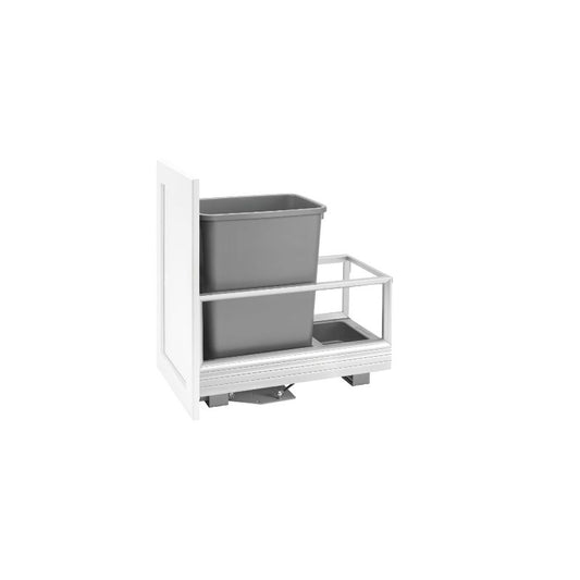 5149 Series Aluminum Bottom Mount Single Waste Container Pull-Out Organizer (12.13" x 22" x 19.5")