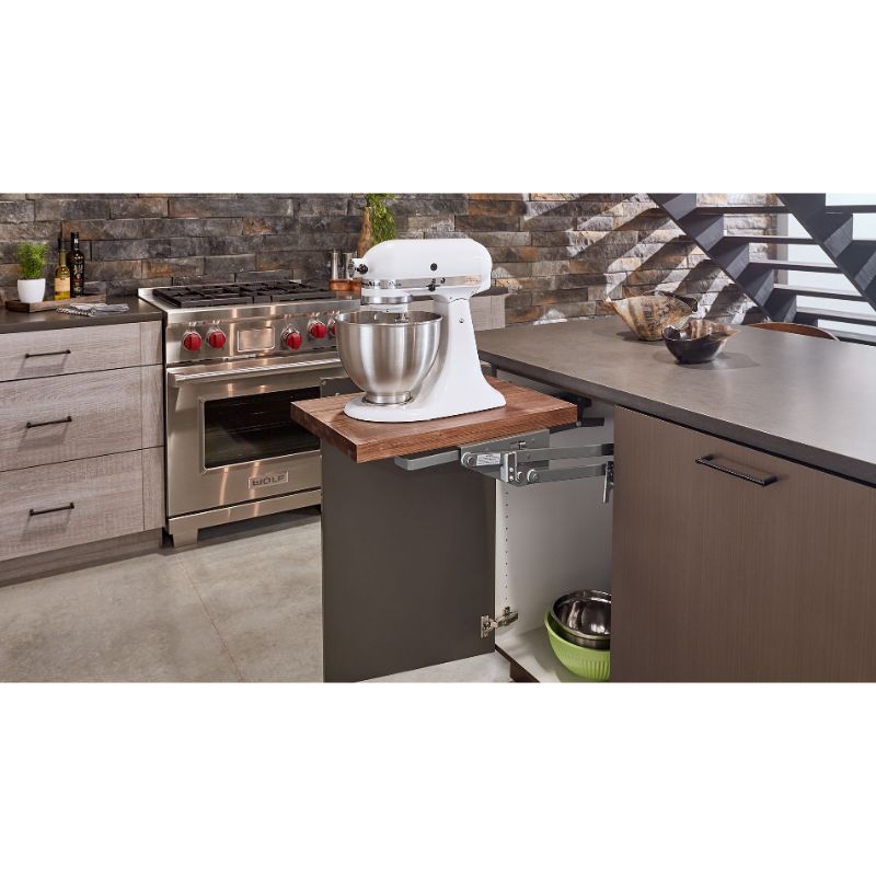 Rev-A-Shelf ML Series Natural Maple Base Cabinet Appliance Lift