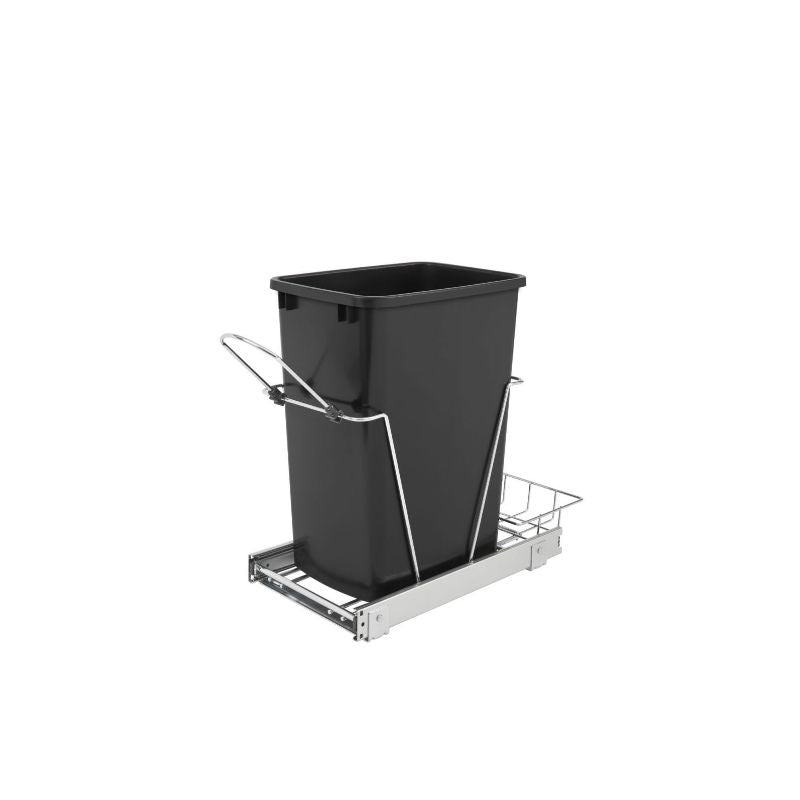 RV Series Black Bottom-Mount Single Waste Container Pull-Out Organizer (10.63' x 22' x 19.25')