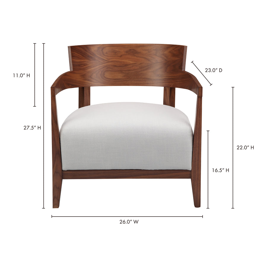 Moe's Home Volta Chair in Cream White (28' x 26.5' x 26') - AD-1031-05