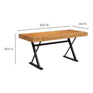 Moe's Home Profecto Desk in Natural (29.5' x 63' x 26') - BC-1107-24