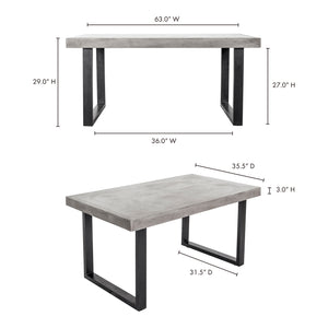 Moe's Home Jedrik Dining Table in Small (30.25' x 63' x 35.5') - BQ-1019-25