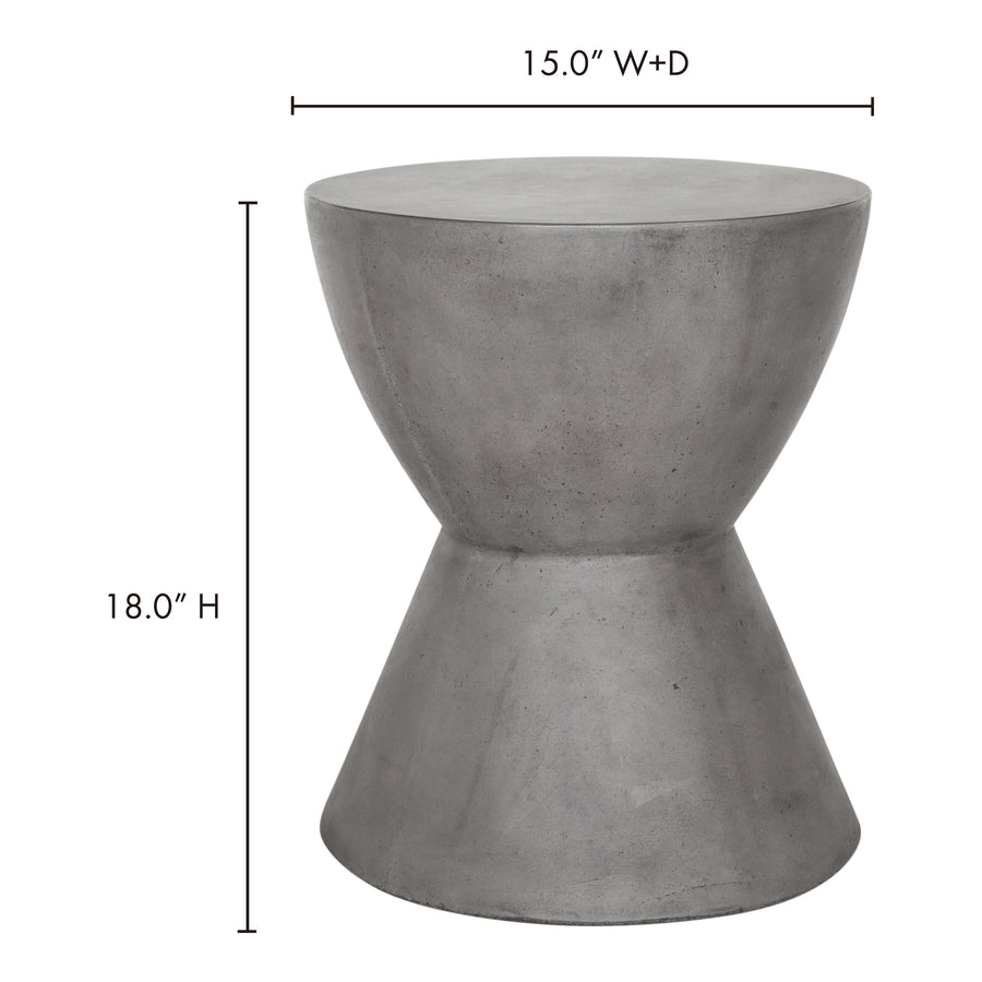 Moe's Home Hourglass Stool in Grey (18' x 15' x 15') - BQ-1022-25