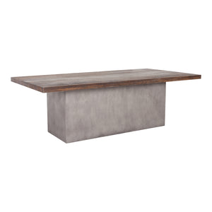 Moe's Home Kaia Dining Table in Grey & Brown (30' x 94.5' x 47.25') - BQ-1030-25