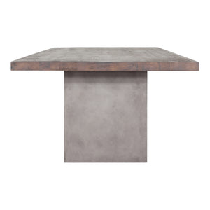 Moe's Home Kaia Dining Table in Grey & Brown (30' x 94.5' x 47.25') - BQ-1030-25