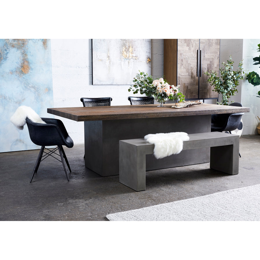 Moe's Home Kaia Dining Table in Grey & Brown (30' x 94.5' x 47.25') - BQ-1030-25
