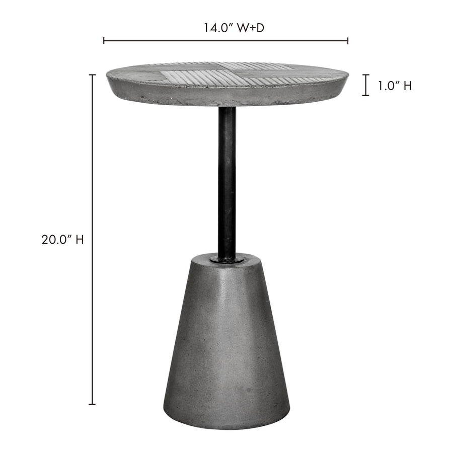 Moe's Home Foundation Accent Table in Grey (19.75' x 13.25' x 13.25') - BQ-1046-25