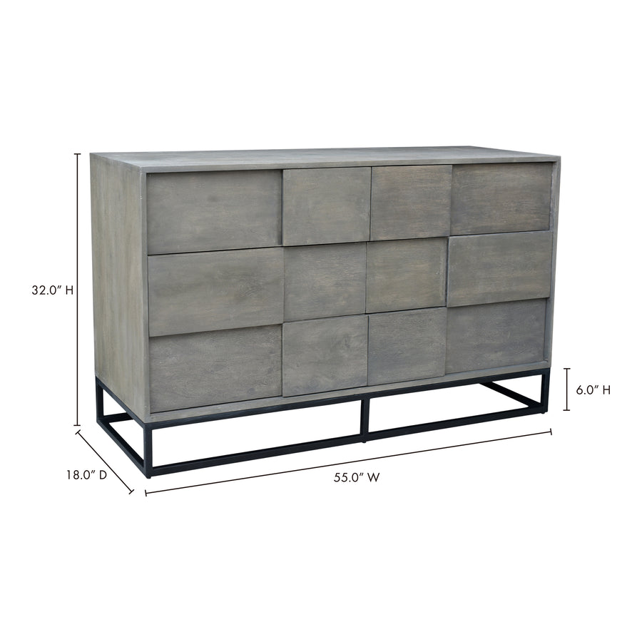 Moe's Home Felix Dresser in Grey (32' x 55' x 18') - BV-1007-15