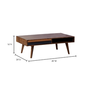 Moe's Home Bliss Coffee Table in Brown (16' x 45' x 24') - BZ-1004-24