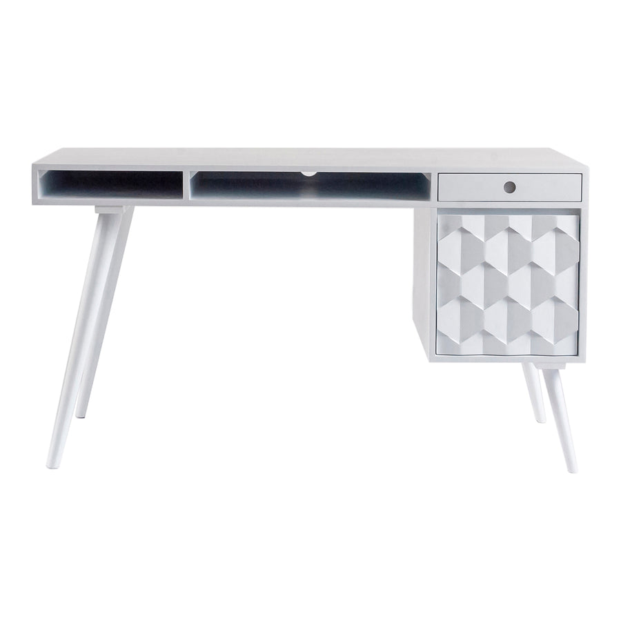 Moe's Home O2 Desk in White (30' x 53' x 21.5') - BZ-1024-18