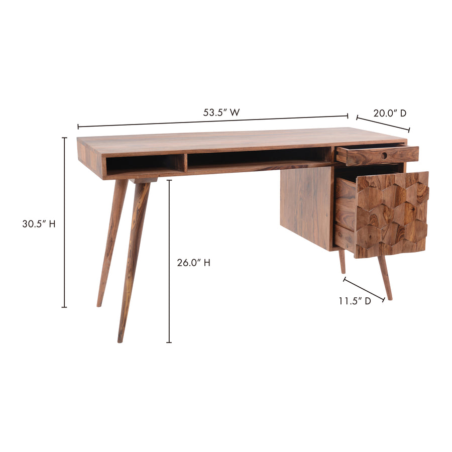 Moe's Home O2 Desk in Natural (30' x 53.5' x 21.5') - BZ-1024-24