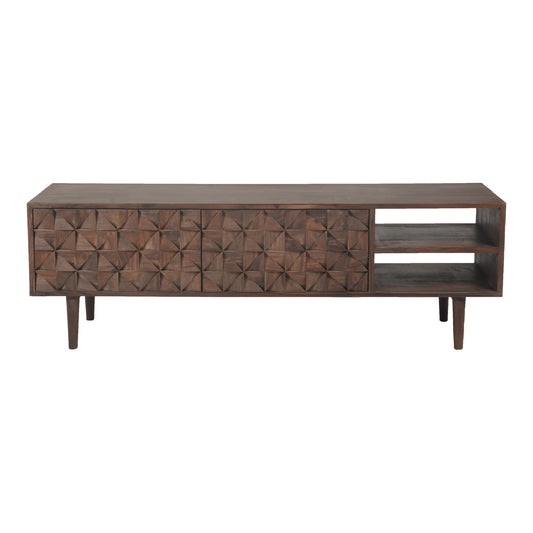 Moe's Home Pablo Media Console in Brown (18" x 55" x 14") - BZ-1040-03