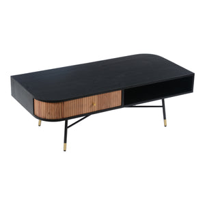 Moe's Home Bezier Coffee Table in Black (16.5' x 47' x 22') - BZ-1105-02