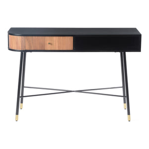 Moe's Home Bezier Console Table in Black (30' x 45.5' x 16') - BZ-1106-02