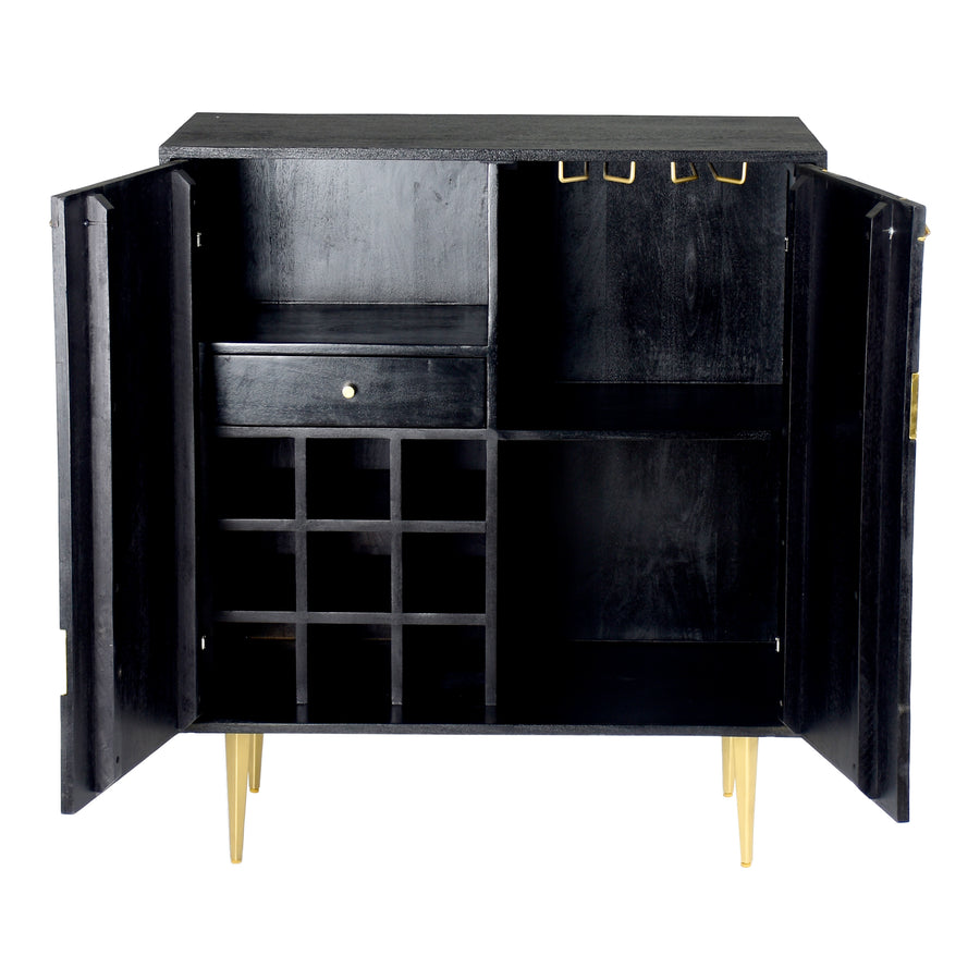 Moe's Home Sapporo Storage Cabinet in Black (39.5' x 35' x 18') - BZ-1121-02