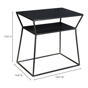 Moe's Home Osaka End Table in Black (19' x 19' x 14') - DR-1178-02