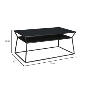 Moe's Home Osaka Coffee Table in Black (16' x 35' x 20') - DR-1179-02