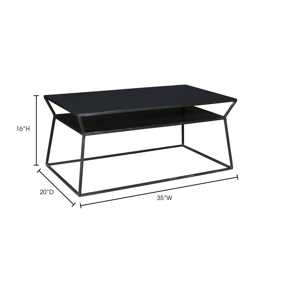 Moe's Home Osaka Coffee Table in Black (16' x 35' x 20') - DR-1179-02