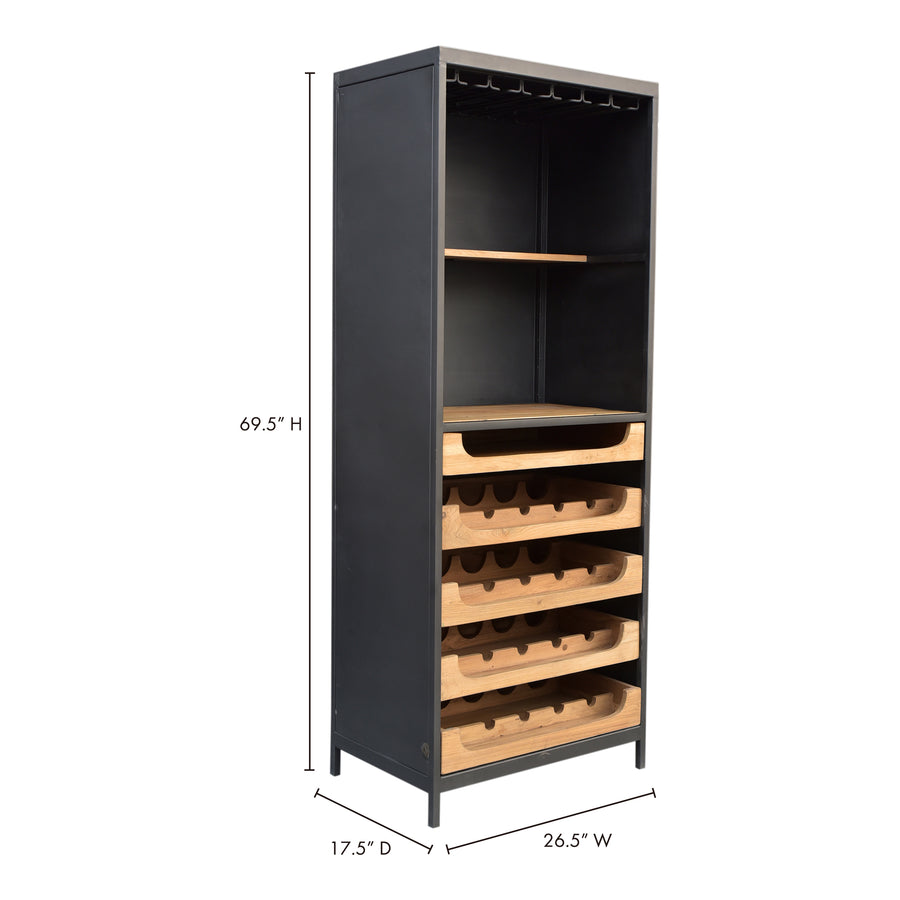 Moe's Home Chefs Wine Rack in Natural (69.5' x 26.5' x 17.5') - DR-1322-24