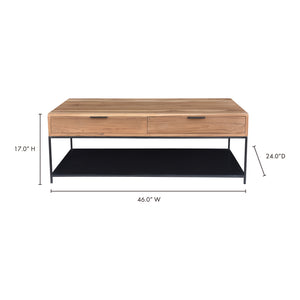 Moe's Home Joliet Coffee Table in Natural (17' x 46' x 24') - DR-1324-24