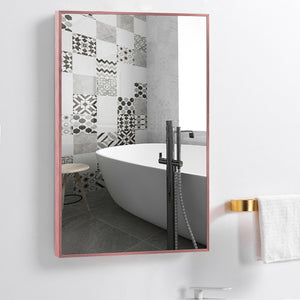 36-in H x 24-in W Wall Mirror Rose Gold