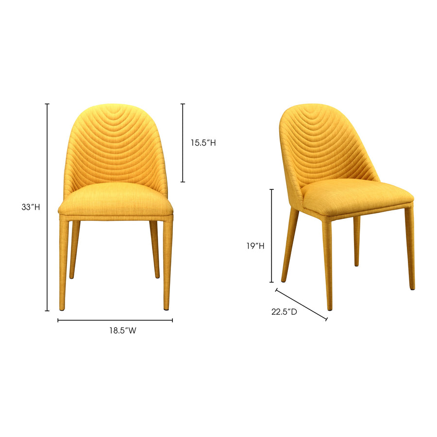 Moe's Home Libby Dining Chair in Yellow (33' x 18.5' x 22.5') - EH-1100-09