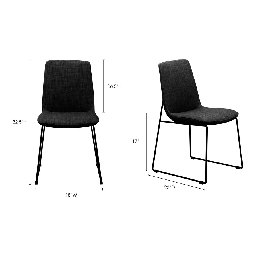 Moe's Home Ruth Dining Chair in Black (32.5' x 18' x 23') - EJ-1007-02