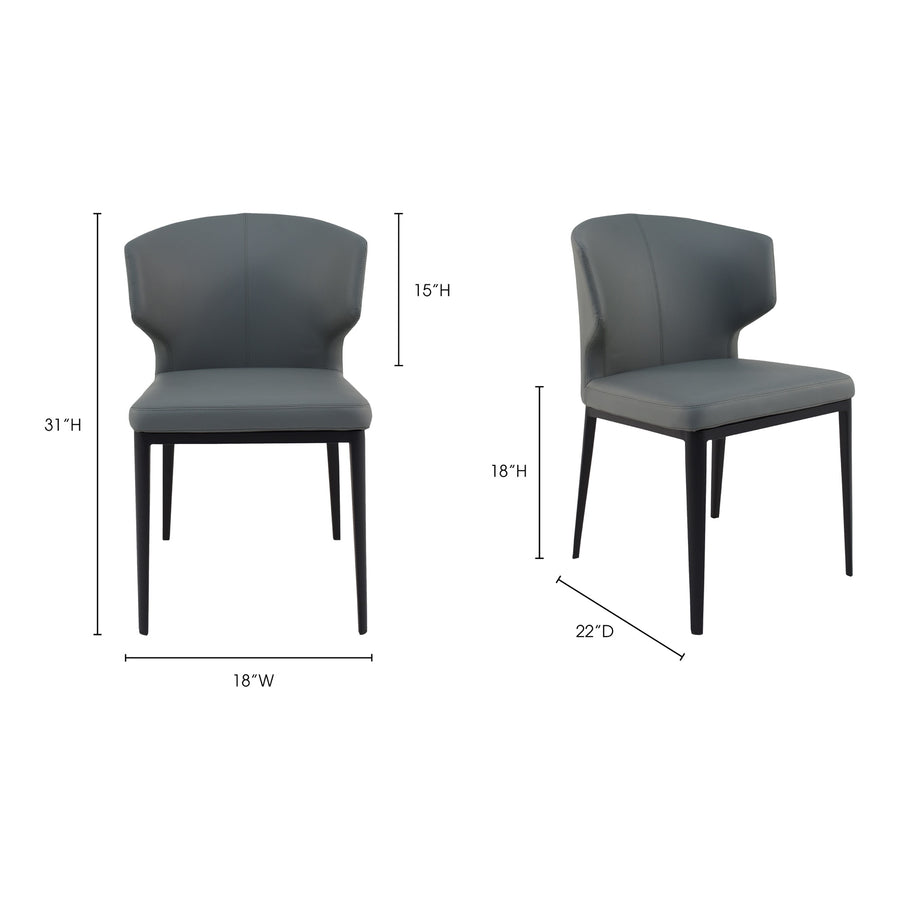 Moe's Home Delaney Dining Chair in Grey (30' x 19.5' x 19') - EJ-1018-15