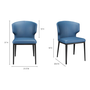 Moe's Home Delaney Dining Chair in Sky Blue (30' x 19.5' x 19') - EJ-1018-28