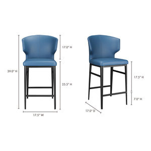 Moe's Home Delaney Counter Stool in Sky Blue (39.4' x 20.5' x 21.7') - EJ-1022-28