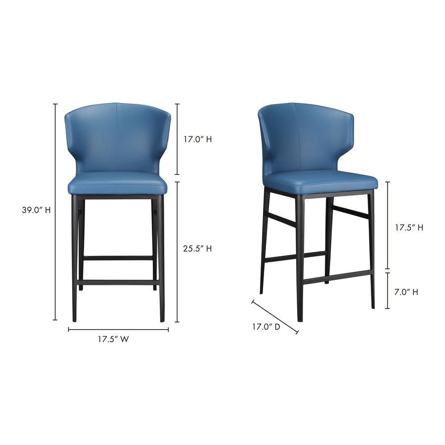 Moe's Home Delaney Counter Stool in Sky Blue (39.4' x 20.5' x 21.7') - EJ-1022-28