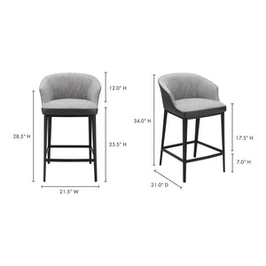 Moe's Home Beckett Counter Stool in Grey (34' x 21.5' x 21') - EJ-1028-15