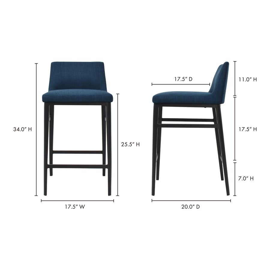 Moe's Home Baron Counter Stool in Blue (34' x 17.5' x 20') - EJ-1031-26