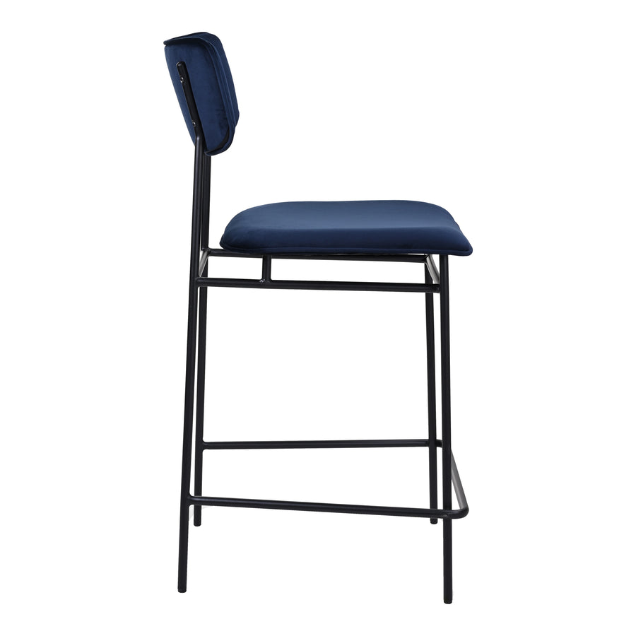Moe's Home Sailor Counter Stool in Blue (42.5' x 18.1' x 21.5') - EQ-1015-26