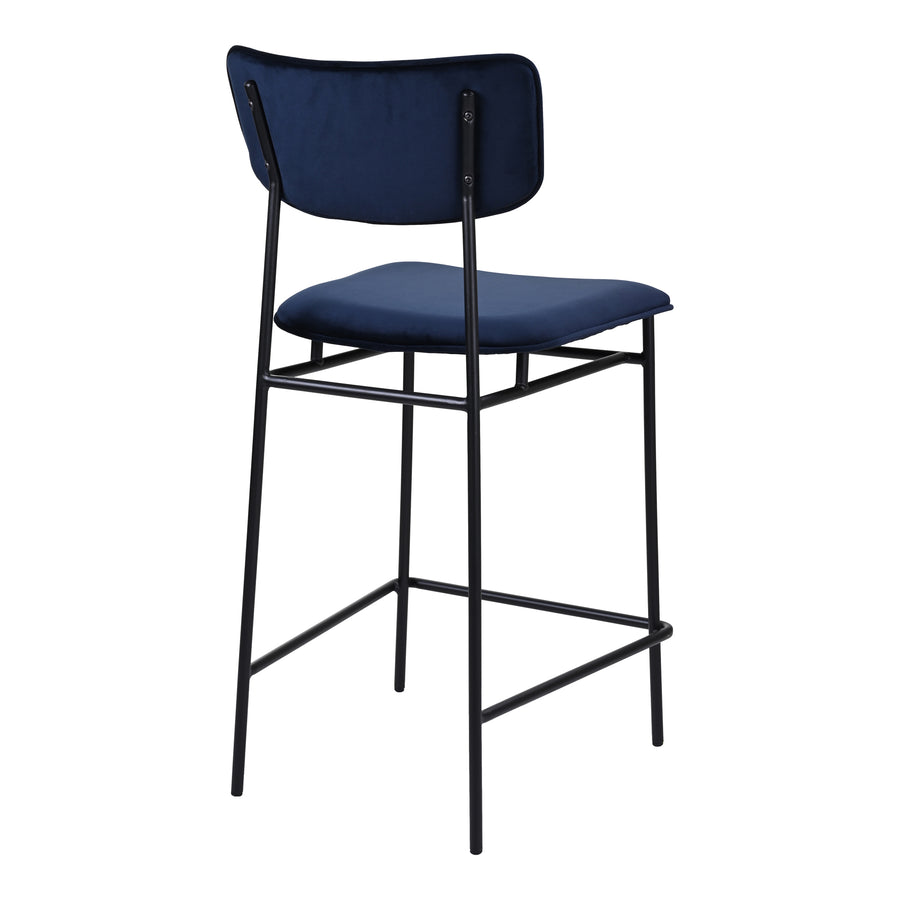 Moe's Home Sailor Counter Stool in Blue (42.5' x 18.1' x 21.5') - EQ-1015-26